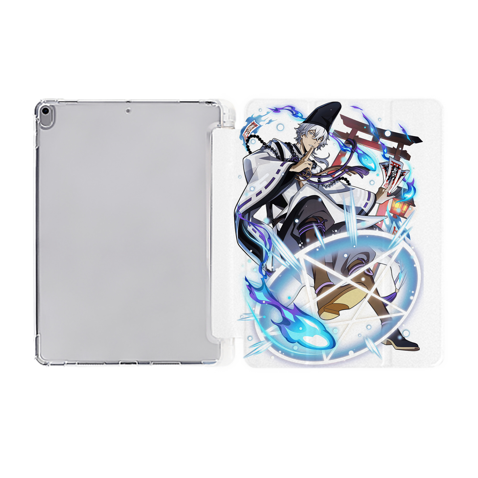 （画像用） 文豪ストレイドッグス Bungo Stray Dogs IPad ケース ペン収納付き 三つ折りスタンド PUレザー×シリコン 対応機種9.5/10.5/10.9インチ